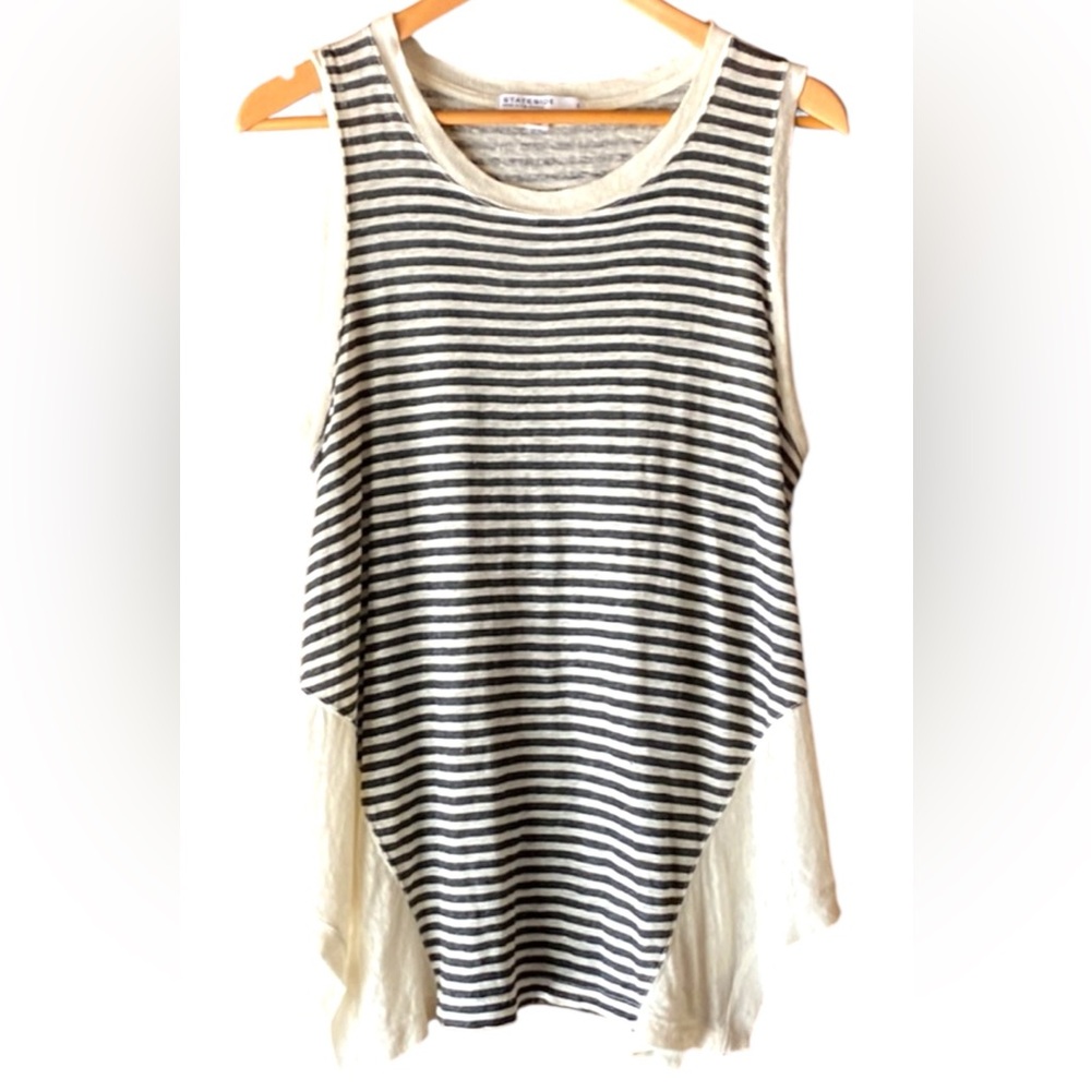 Stateside Black and White Striped Top